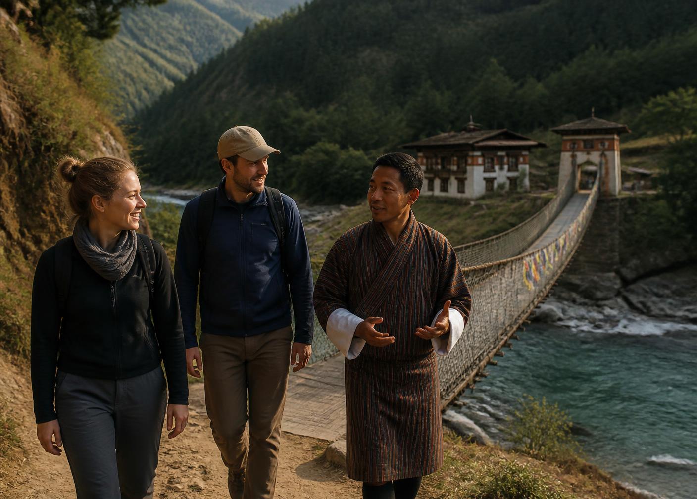 Bhutanese hosts welcoming travelers