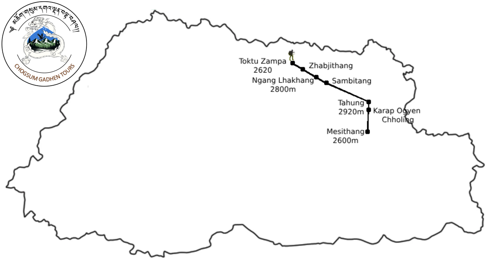 Bumthang-Owl Trek Route Map